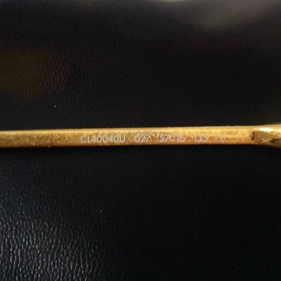 Celine Gold Arms Clear Lenses Glasses Unisex Rare Made in Italy 🇮🇹 Never Used - Picture 2 of 12